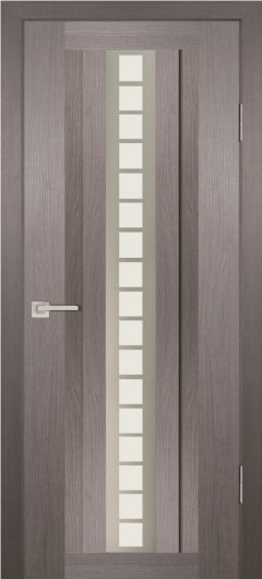 Межкомнатная царговая дверь Profilo Porte PS17 Грей мелинга остекленная — фото 1